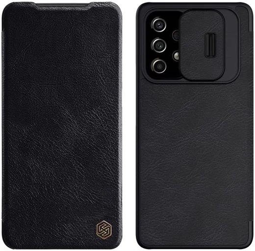 Nillkin Qin Samsung Galaxy A53 Hoesje Book Case Camera Slider Zwart afbeelding 3
