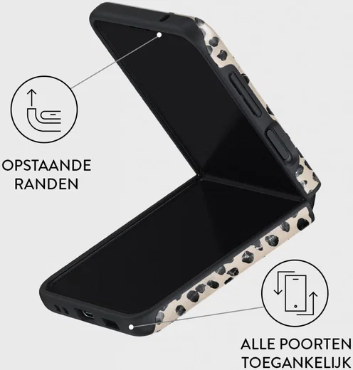 Burga Tough Case Samsung Galaxy Z Flip 3 Hoesje Almond Latte afbeelding 3