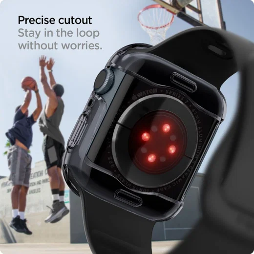 Spigen Ultra Hybrid Apple Watch 7 / 8 41MM Hoesje Full Screen Grijs afbeelding 6
