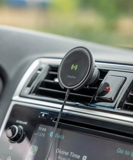 Mophie Snap+ Telefoonhouder Auto met MagSafe Lader Luchtrooster Zwart afbeelding 7