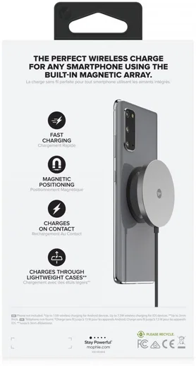Mophie Snap+ Wireless Draadloze Oplader voor MagSafe Snelladen Zwart afbeelding 16