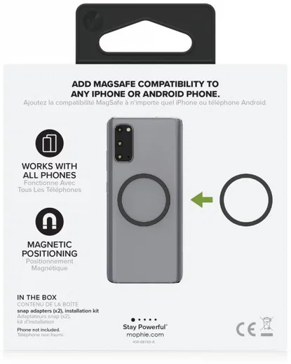 Mophie Snap Universele MagSafe Magneet Versterker Adapter Zwart afbeelding 12