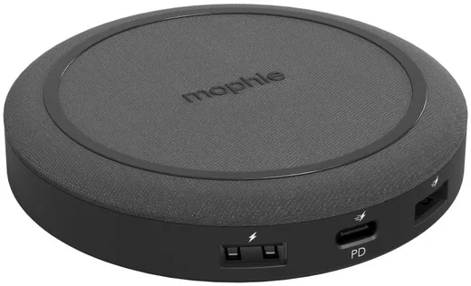 Mophie Wireless Charging Hub met USB-C en USB-A Poorten Zwart afbeelding 8
