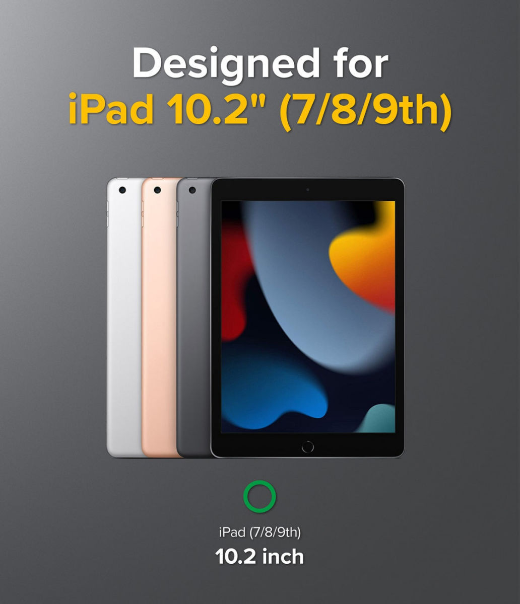 Ringke Fusion+ Apple iPad 10.2 Hoes Schokbestendig + Bumpers Wit/Geel afbeelding 9