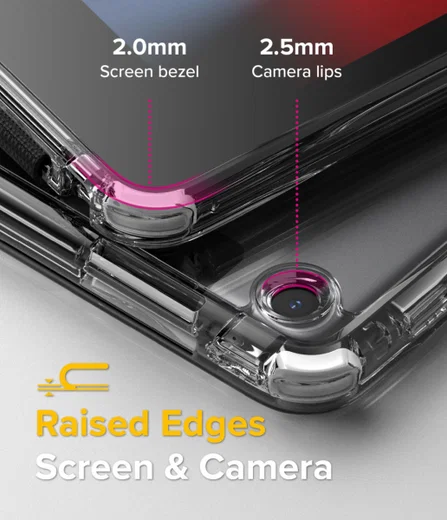 Ringke Fusion+ Apple iPad 10.2 Hoes + Handstrap & Bumpers Geel/Wit afbeelding 3