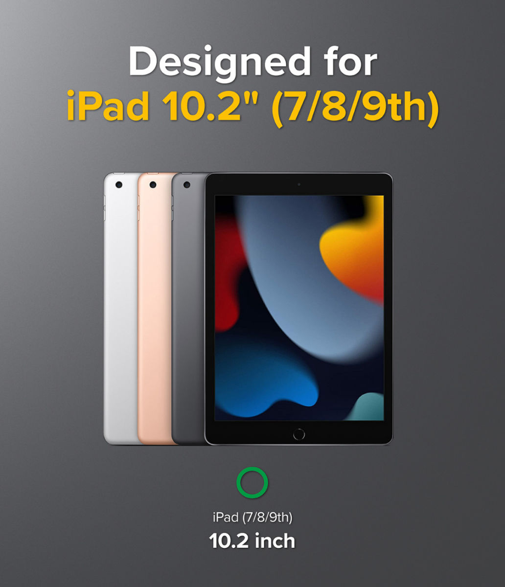 Ringke Fusion+ Apple iPad 10.2 Hoes + Handstrap & Bumpers Geel/Wit afbeelding 8