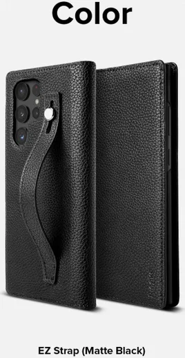 Ringke Folio Signature EZ Strap Samsung Galaxy S22 Ultra Hoesje Zwart afbeelding 13