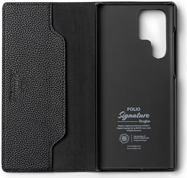 Ringke Folio Signature EZ Strap Samsung Galaxy S22 Ultra Hoesje Zwart afbeelding 2