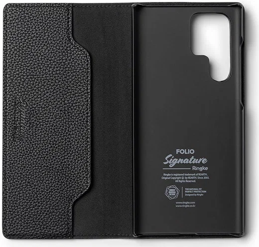 Ringke Folio Signature EZ Strap Samsung Galaxy S22 Ultra Hoesje Zwart afbeelding 2