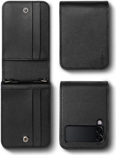 Ringke Folio Signature Wallet Samsung Galaxy Z Flip 3 Hoesje Zwart afbeelding 1
