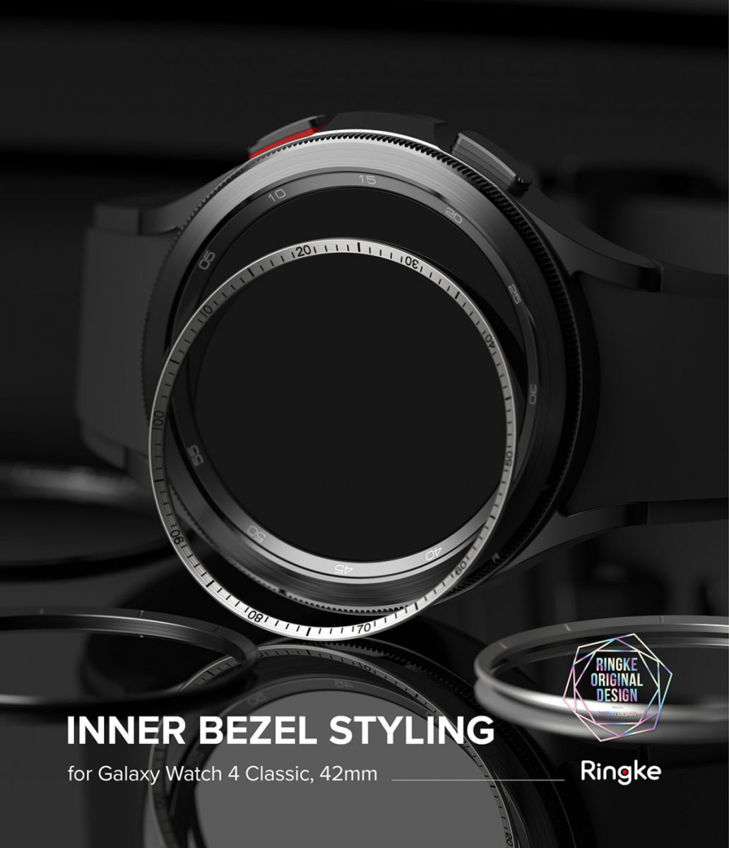 Ringke Inner Bezel - Galaxy Watch 4 Classic 42mm Beschermrand - Grijs afbeelding 2