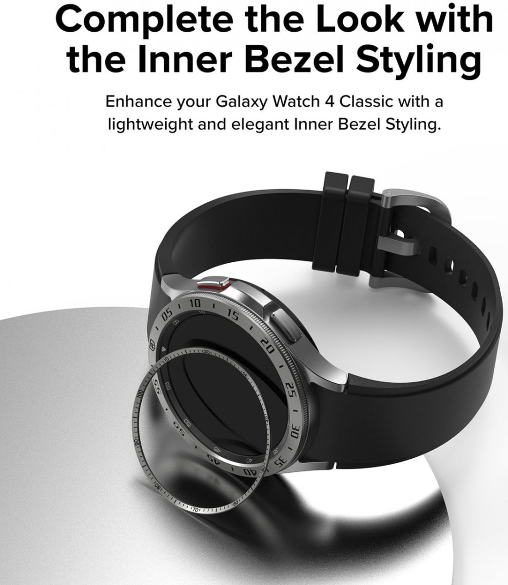 Ringke Inner Bezel - Galaxy Watch 4 Classic 42mm Beschermrand - Grijs afbeelding 7