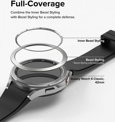 Ringke Inner Bezel - Galaxy Watch 4 Classic 42mm Beschermrand - Grijs afbeelding 8