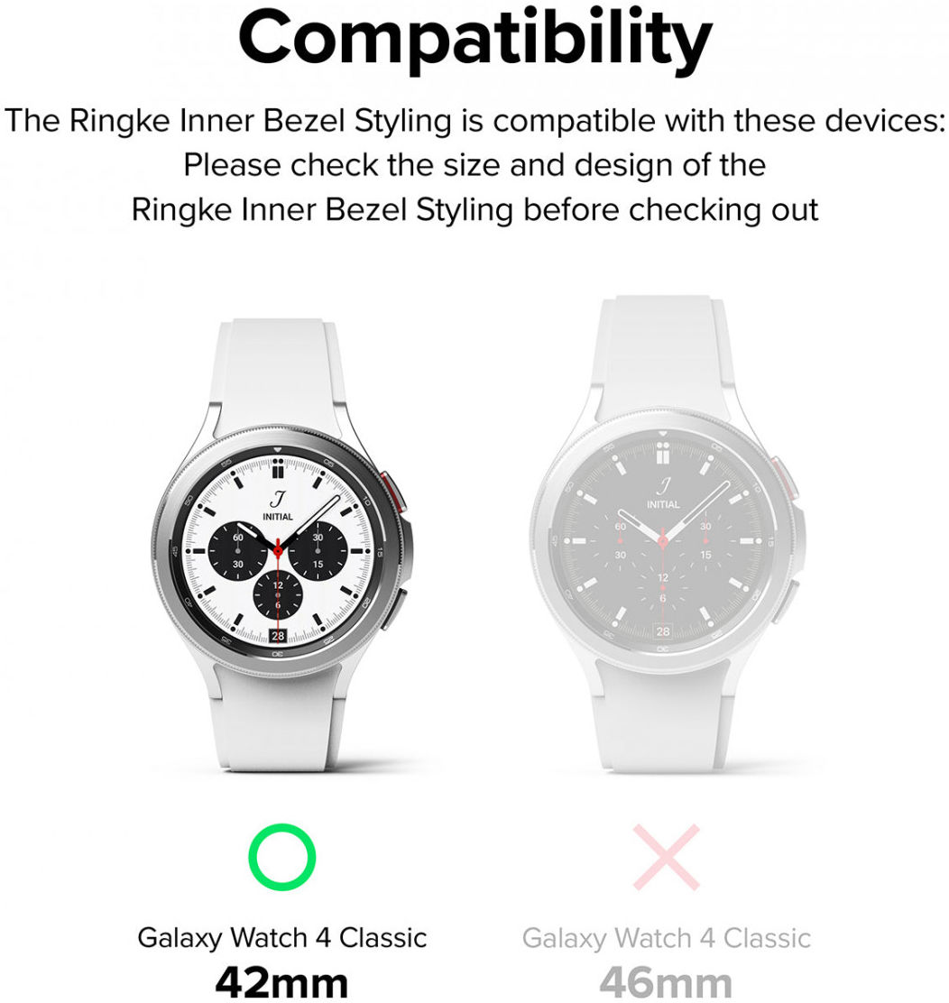 Ringke Inner Bezel - Galaxy Watch 4 Classic 42mm Beschermrand - Grijs afbeelding 9