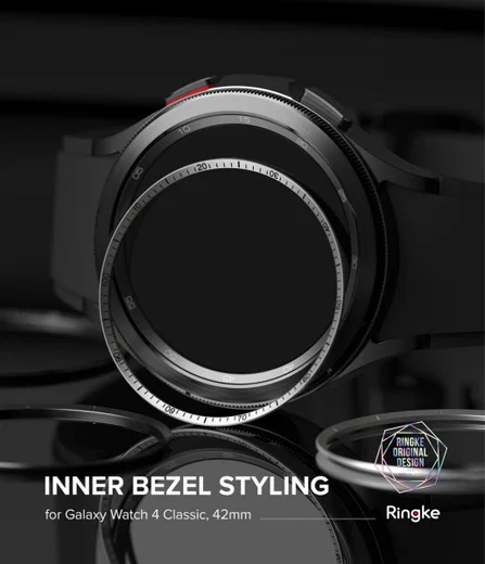 Ringke Inner Bezel - Galaxy Watch 4 Classic 42mm Beschermrand - Zwart afbeelding 4