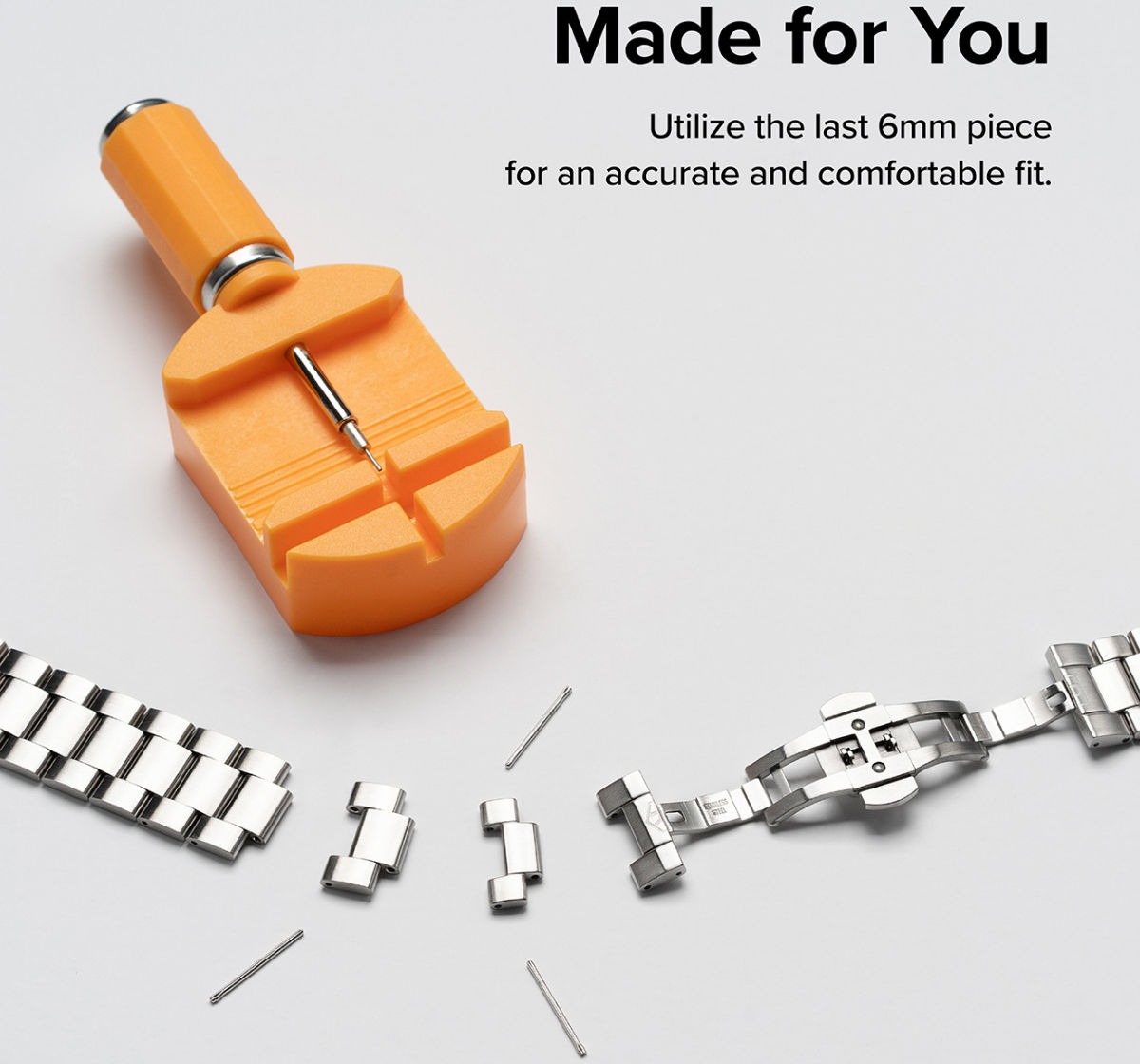 Ringke Metal One Samsung Galaxy Watch 4 44MM Bandje RVS Zwart afbeelding 11