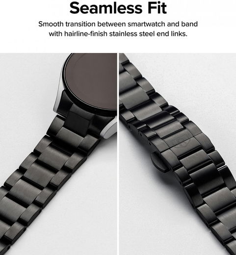 Ringke Metal One Samsung Galaxy Watch 4 44MM Bandje RVS Zwart afbeelding 7