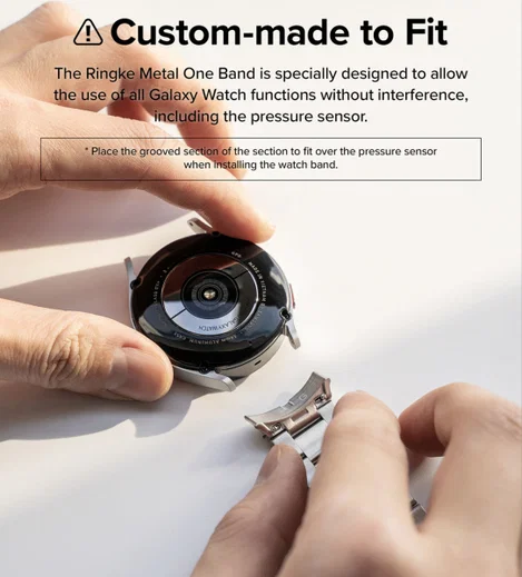 Ringke Metal One Samsung Galaxy Watch 4 Classic 46MM Bandje RVS Zilver afbeelding 9