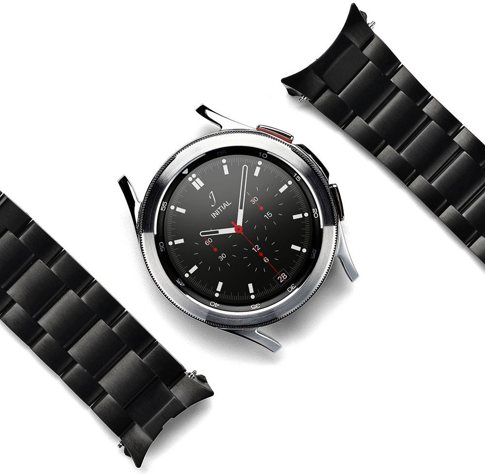 Ringke Metal One Samsung Galaxy Watch 4 Classic 46MM Bandje RVS Zwart afbeelding 1