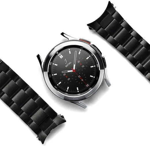 Ringke Metal One Samsung Galaxy Watch 4 Classic 46MM Bandje RVS Zwart afbeelding 1