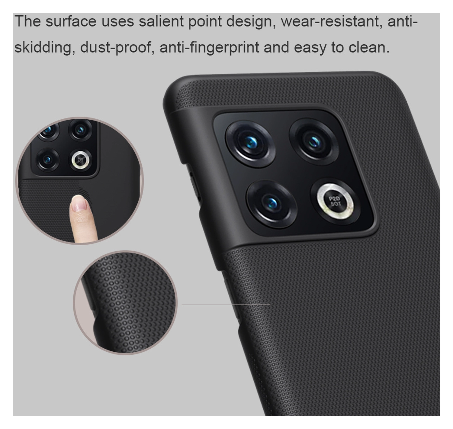 Nillkin Super Frosted Shield OnePlus 10 Pro Hoesje Back Cover Zwart afbeelding 11
