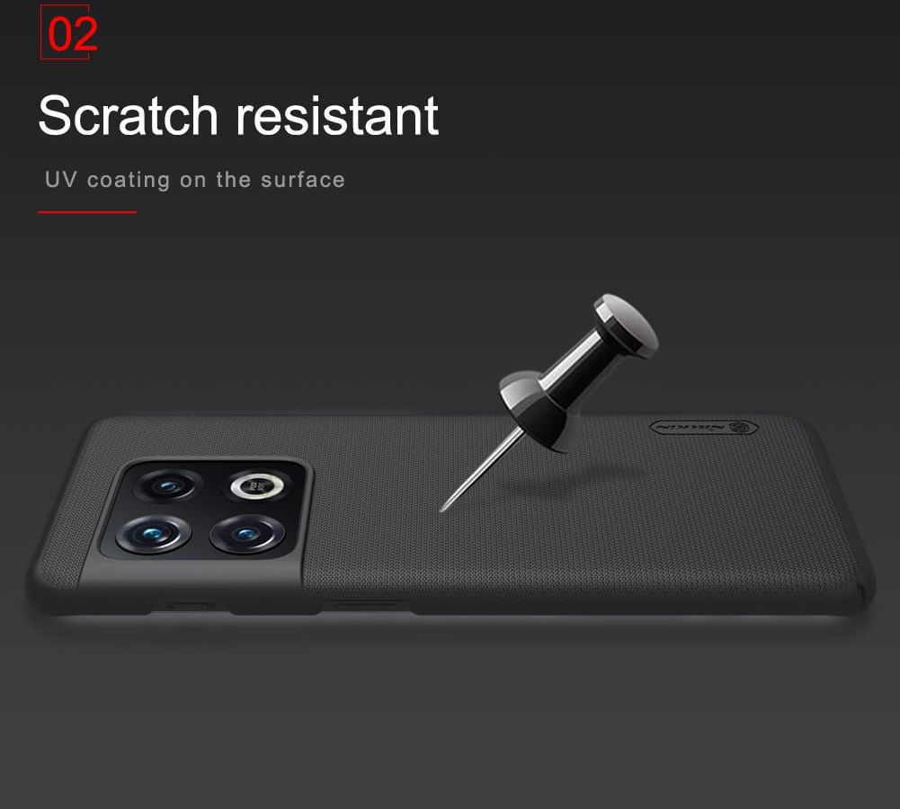 Nillkin Super Frosted Shield OnePlus 10 Pro Hoesje Back Cover Zwart afbeelding 6