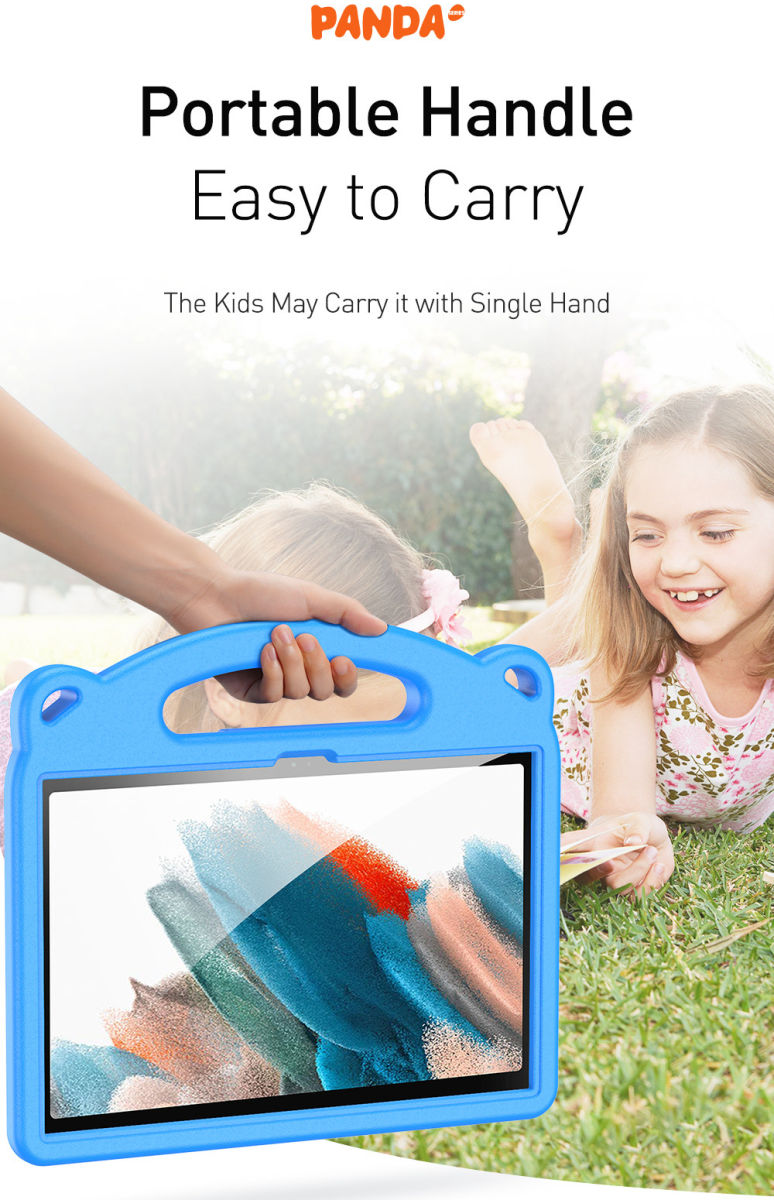 Dux Ducis Panda Samsung Galaxy Tab A8 Kinder Tablethoes Blauw afbeelding 4