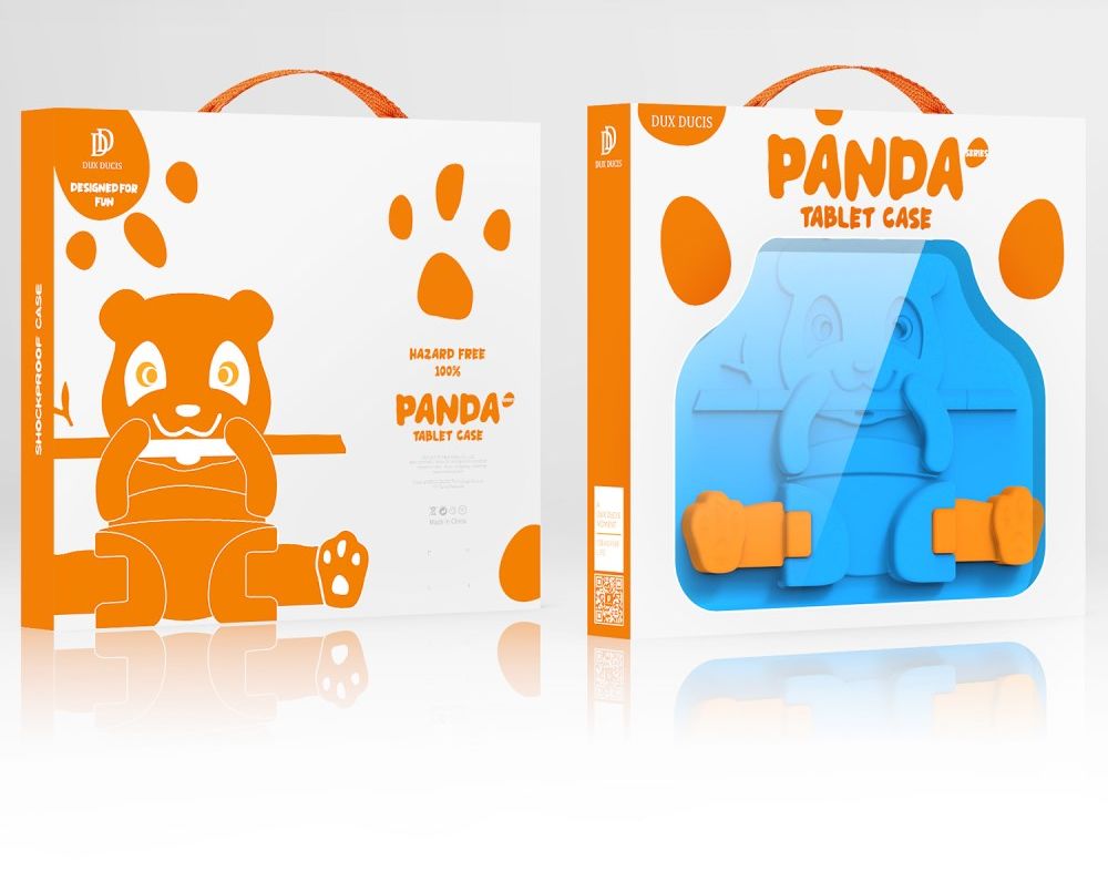 Dux Ducis Panda Samsung Galaxy Tab A8 Kinder Tablethoes Blauw afbeelding 13