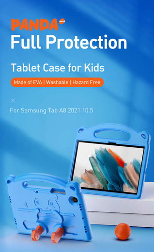 Dux Ducis Panda Samsung Galaxy Tab A8 Kinder Tablethoes Blauw afbeelding 11