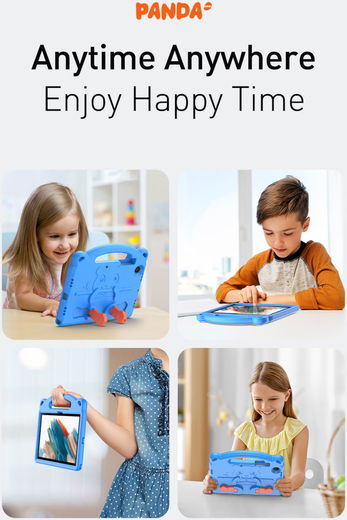 Dux Ducis Panda Samsung Galaxy Tab A8 Kinder Tablethoes Blauw afbeelding 8