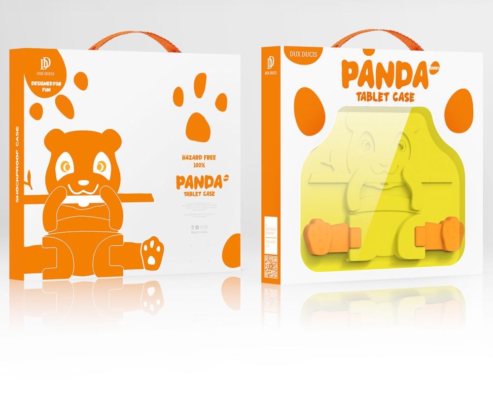 Dux Ducis Panda Samsung Galaxy Tab A8 Kinder Tablethoes Geel afbeelding 13