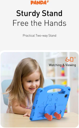 Dux Ducis Panda Samsung Galaxy Tab A8 Kinder Tablethoes Geel afbeelding 6