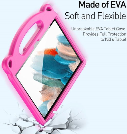 Dux Ducis Panda Samsung Galaxy Tab A8 Kinder Tablethoes Roze afbeelding 3