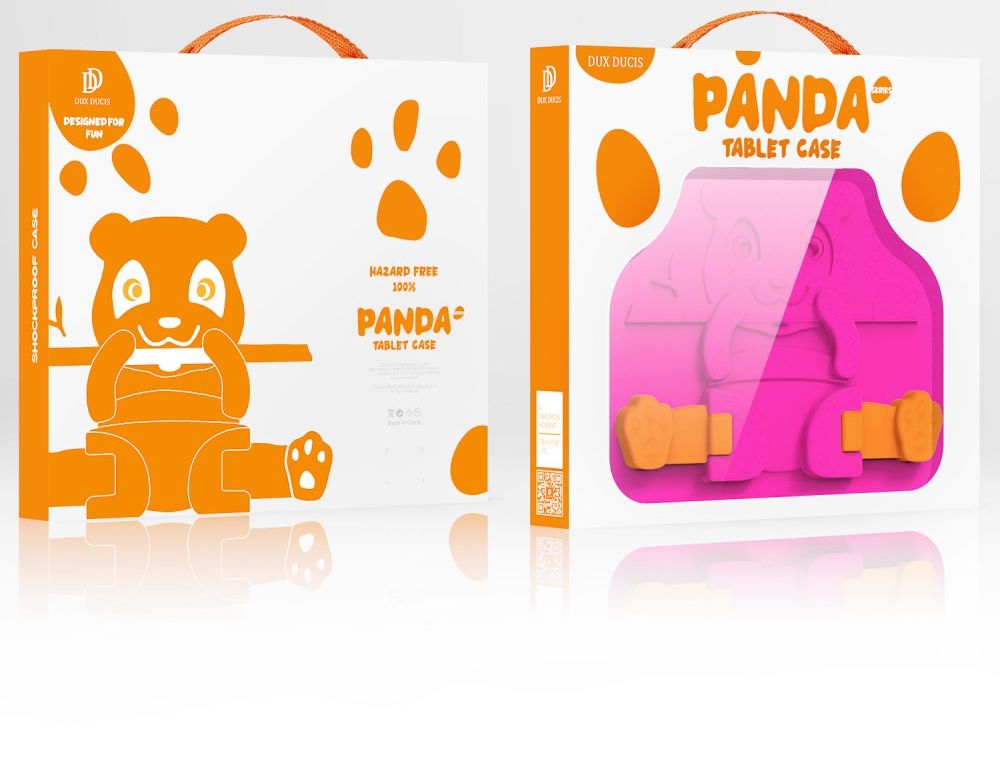 Dux Ducis Panda Samsung Galaxy Tab A8 Kinder Tablethoes Roze afbeelding 13
