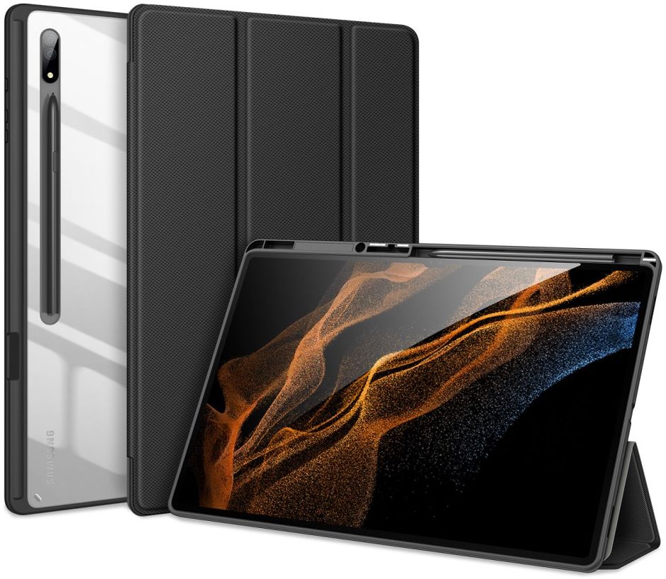 Dux Ducis Toby Samsung Galaxy Tab S8 Ultra Hoes Book Case Zwart afbeelding 1