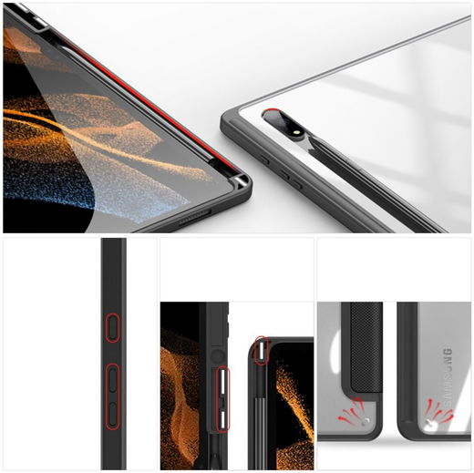 Dux Ducis Toby Samsung Galaxy Tab S8 Ultra Hoes Book Case Zwart afbeelding 7