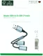 4Smarts 2-in-1 USB-A naar USB-C Gevlochten Kabel 20 CM Zwart afbeelding 9