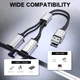 4Smarts 2-in-1 USB-A naar USB-C Gevlochten Kabel 20 CM Zwart afbeelding 2