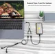 4Smarts 2-in-1 USB-A naar USB-C Gevlochten Kabel 20 CM Zwart afbeelding 3