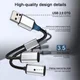 4Smarts 2-in-1 USB-A naar USB-C Gevlochten Kabel 20 CM Zwart afbeelding 7