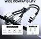 4Smarts 2-In-1 USB-C naar USB-A Gevlochten Kabel 20 CM Grijs afbeelding 6