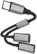 4smarts USB-C naar 2x USB-C Splitter MacBook/USB-C Adapter 20CM Grijs afbeelding 1