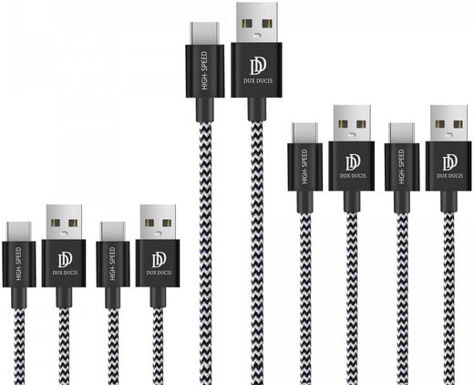 Dux Ducis 2.1A USB-A naar USB-C Kabel Set 5-Pack (2x 1M + 2x 2M + 3M) afbeelding 1
