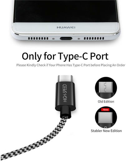 Dux Ducis 2.1A USB-A naar USB-C Kabel Set 5-Pack (2x 1M + 2x 2M + 3M) afbeelding 4