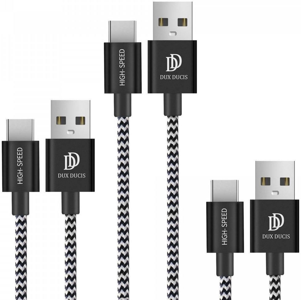 Dux Ducis 2.1A USB-A naar USB-C Kabel Set 3-Pack (0.25M + 1M + 2M) afbeelding 1