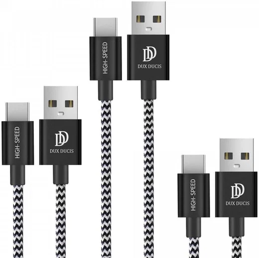 Dux Ducis 2.1A USB-A naar USB-C Kabel Set 3-Pack (0.25M + 1M + 2M) afbeelding 1