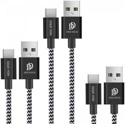 Dux Ducis 2.1A USB-A naar USB-C Kabel Set 3-Pack (0.25M + 1M + 2M) afbeelding