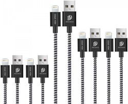 Dux Ducis 2.1A USB-A naar Lightning Kabel 5-Pack (2x 1M + 2x 2M + 3M) afbeelding