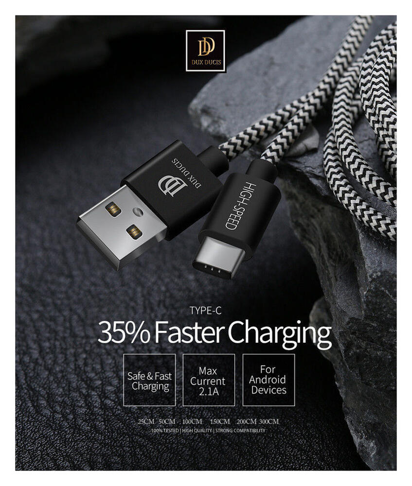 Dux Ducis 2.1A USB-A naar Lightning Kabel Set 3-Pack (0.25M + 1M + 2M) afbeelding 5