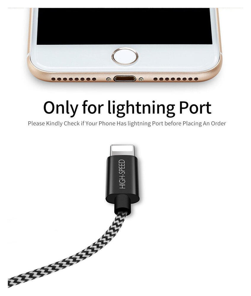 Dux Ducis 2.1A USB-A naar Lightning Kabel Set 3-Pack (0.25M + 1M + 2M) afbeelding 7